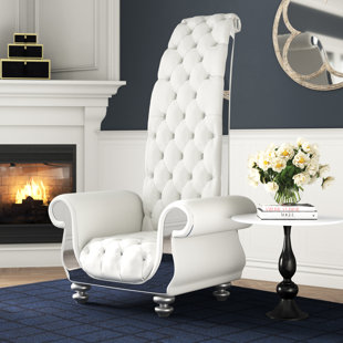 Wayfair white best sale leather chair